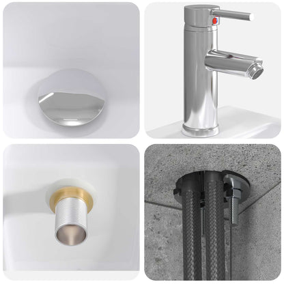 Bathroom Furniture Set 5 pcs Concrete Grey