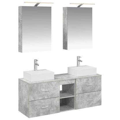 Bathroom Furniture Set 5 pcs Concrete Grey