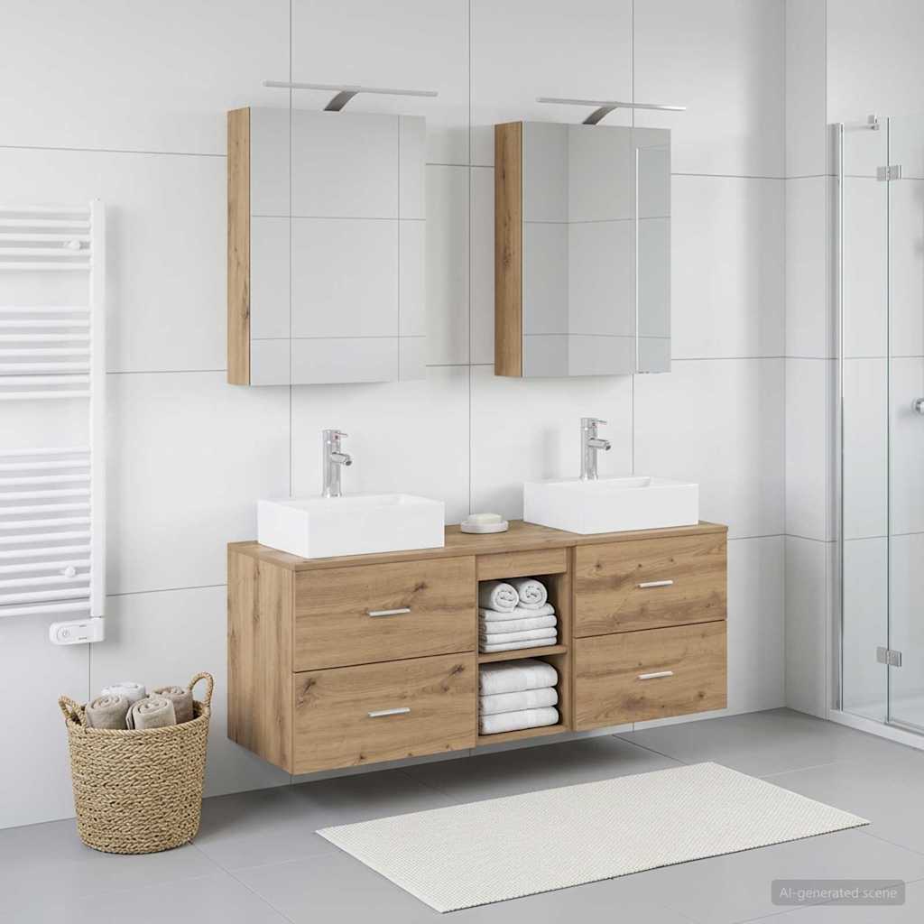 Bathroom Furniture Set 5 pcs Artisan Oak