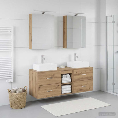 Bathroom Furniture Set 5 pcs Artisan Oak