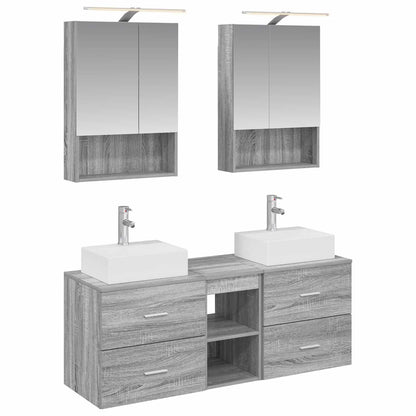 Bathroom Furniture Set 5 pcs Grey Sonoma