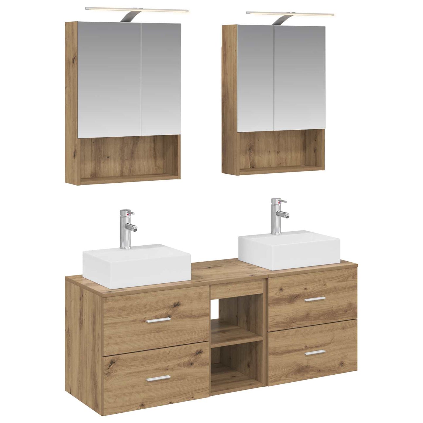Bathroom Furniture Set 5 pcs Artisan Oak
