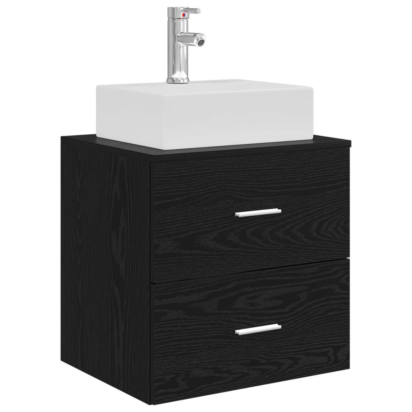 Bathroom Furniture Set 5 pcs Black Oak