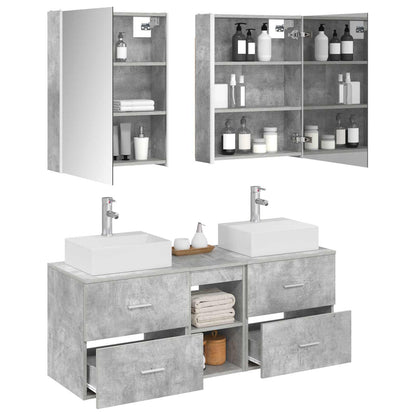 Bathroom Furniture Set 5 pcs Concrete Grey