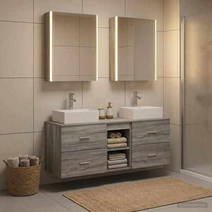 Bathroom Furniture Set 5 pcs Grey Sonoma