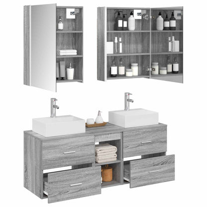 Bathroom Furniture Set 5 pcs Grey Sonoma