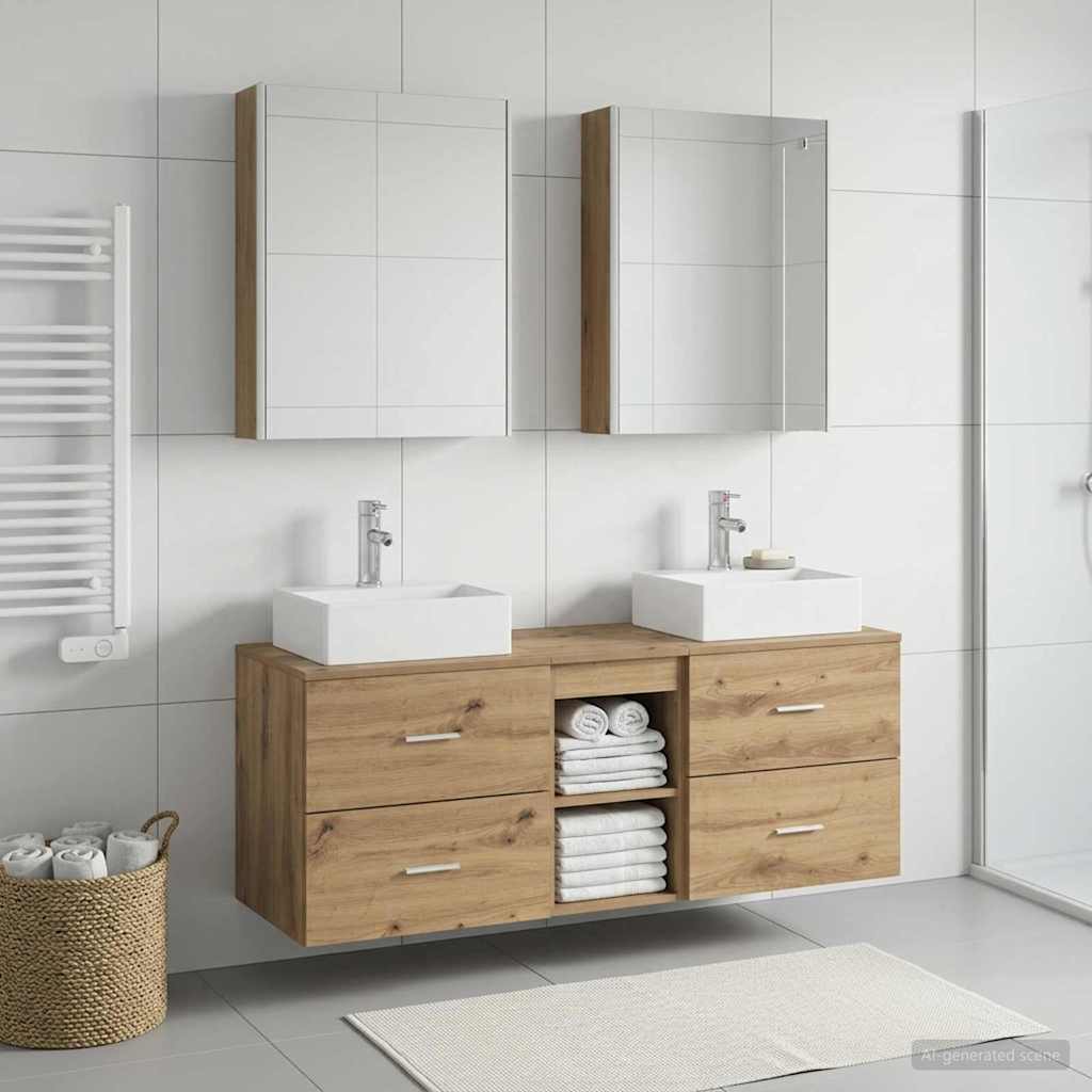 Bathroom Furniture Set 5 pcs Artisan Oak
