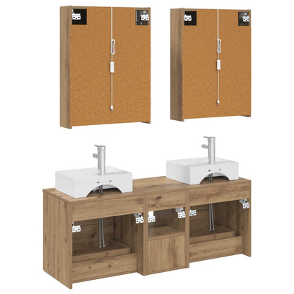 Bathroom Furniture Set 5 pcs Artisan Oak