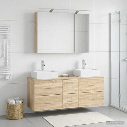 Bathroom Furniture Set 4 pcs Sonoma Oak