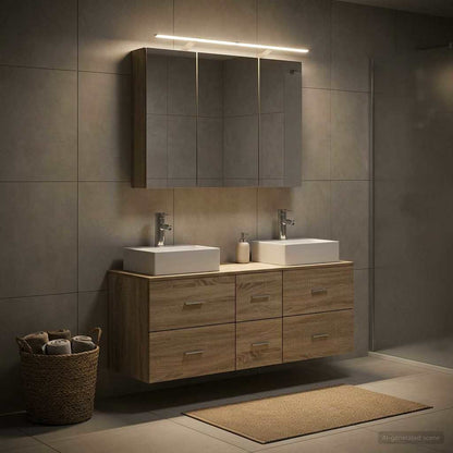 Bathroom Furniture Set 4 pcs Sonoma Oak