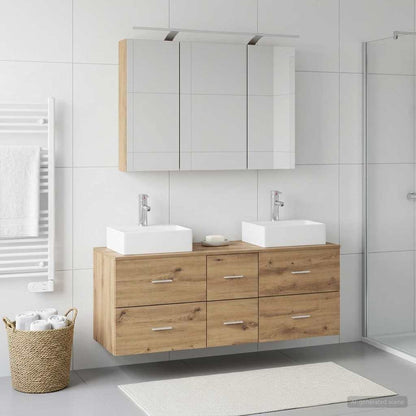 Bathroom Furniture Set 4 pcs Artisan Oak