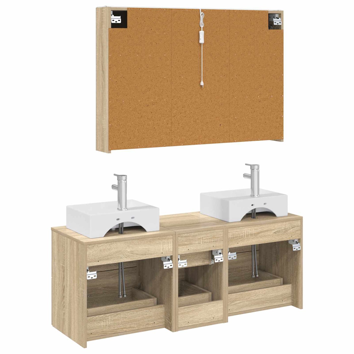 Bathroom Furniture Set 4 pcs Sonoma Oak