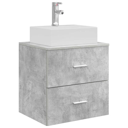 Bathroom Furniture Set 4 pcs Concrete Grey