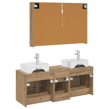 Bathroom Furniture Set 4 pcs Artisan Oak