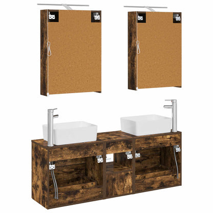 Bathroom Furniture Set 5 pcs Smoked Oak