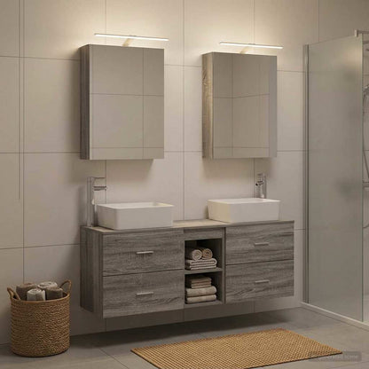 Bathroom Furniture Set 5 pcs Grey Sonoma