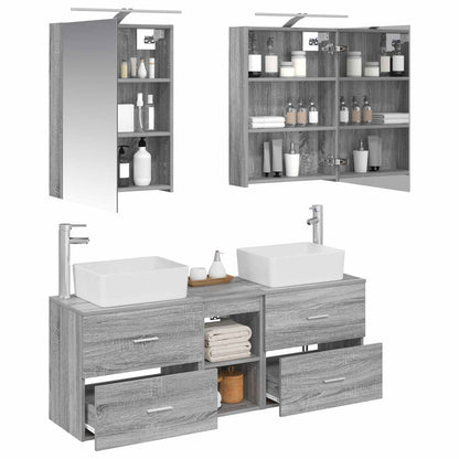 Bathroom Furniture Set 5 pcs Grey Sonoma