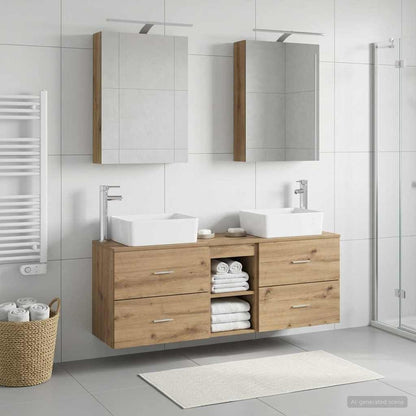 Bathroom Furniture Set 5 pcs Artisan Oak