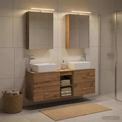 Bathroom Furniture Set 5 pcs Artisan Oak