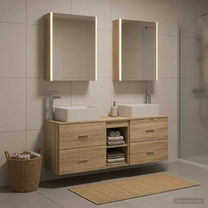 Bathroom Furniture Set 5 pcs Sonoma Oak