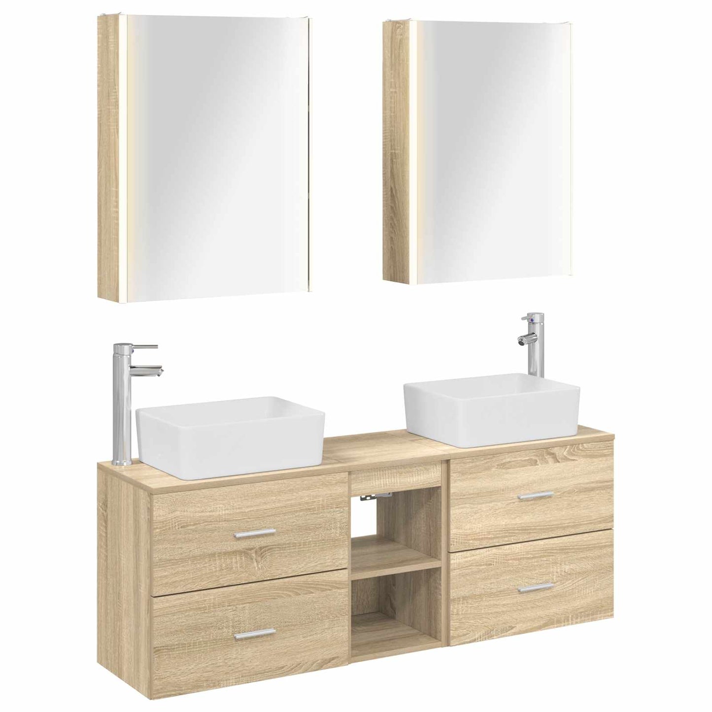 Bathroom Furniture Set 5 pcs Sonoma Oak