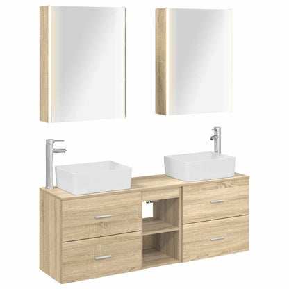 Bathroom Furniture Set 5 pcs Sonoma Oak