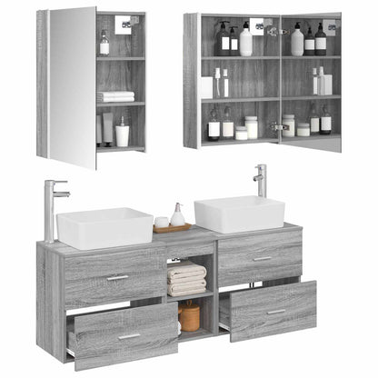 Bathroom Furniture Set 5 pcs Grey Sonoma