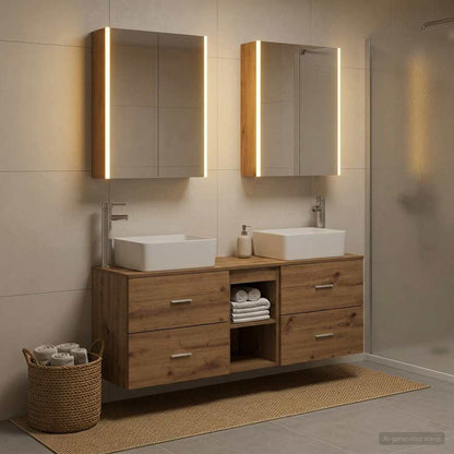 Bathroom Furniture Set 5 pcs Artisan Oak