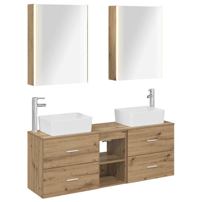 Bathroom Furniture Set 5 pcs Artisan Oak