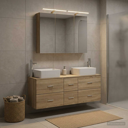 Bathroom Furniture Set 4 pcs Sonoma Oak