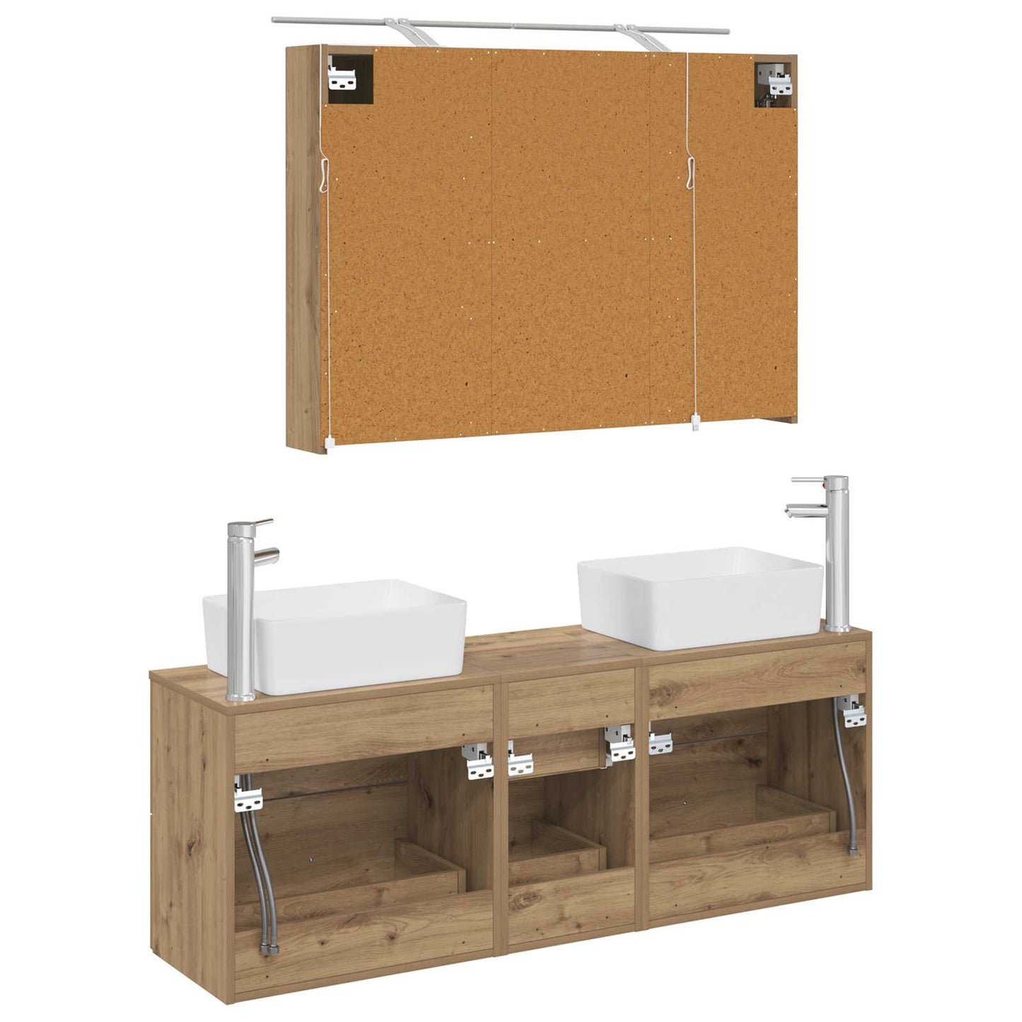 Bathroom Furniture Set 4 pcs Artisan Oak