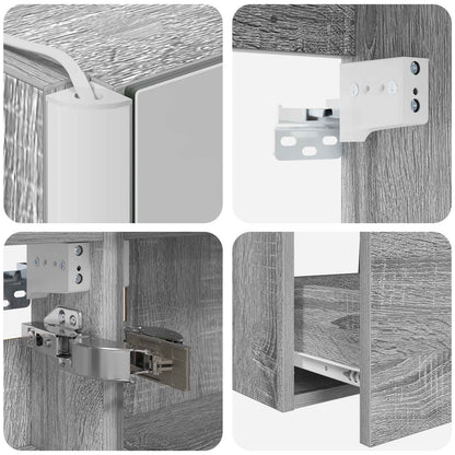 Bathroom Furniture Set 4 pcs Grey Sonoma