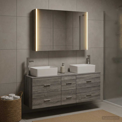 Bathroom Furniture Set 4 pcs Grey Sonoma