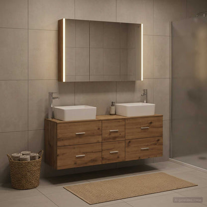 Bathroom Furniture Set 4 pcs Artisan Oak