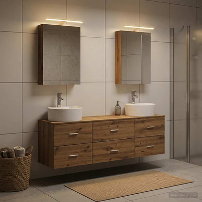 Bathroom Furniture Set 5 pcs Artisan Oak