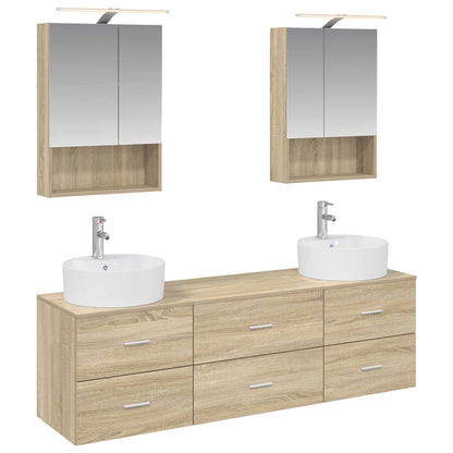 Bathroom Furniture Set 5 pcs Sonoma Oak