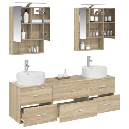 Bathroom Furniture Set 5 pcs Sonoma Oak