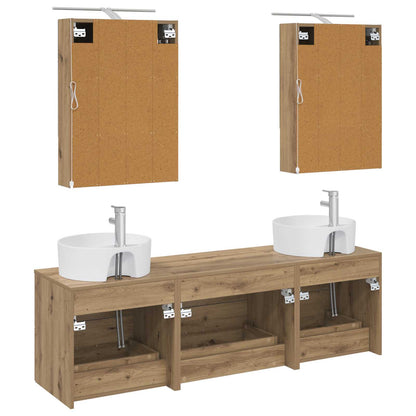 Bathroom Furniture Set 5 pcs Artisan Oak