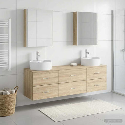 Bathroom Furniture Set 5 pcs Sonoma Oak