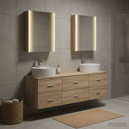 Bathroom Furniture Set 5 pcs Sonoma Oak