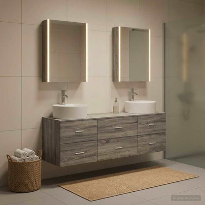 Bathroom Furniture Set 5 pcs Grey Sonoma