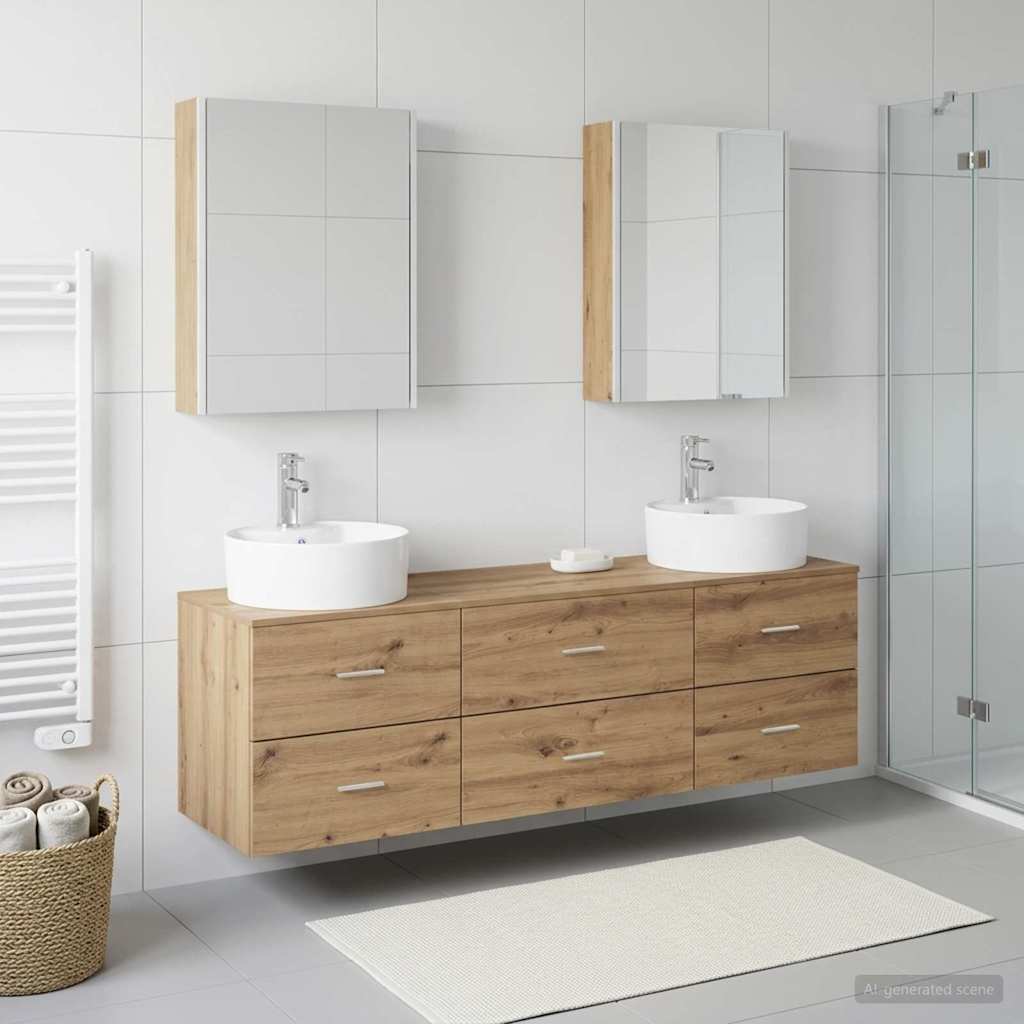 Bathroom Furniture Set 5 pcs Artisan Oak