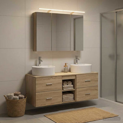 Bathroom Furniture Set 4 pcs Sonoma Oak