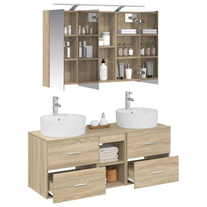 Bathroom Furniture Set 4 pcs Sonoma Oak