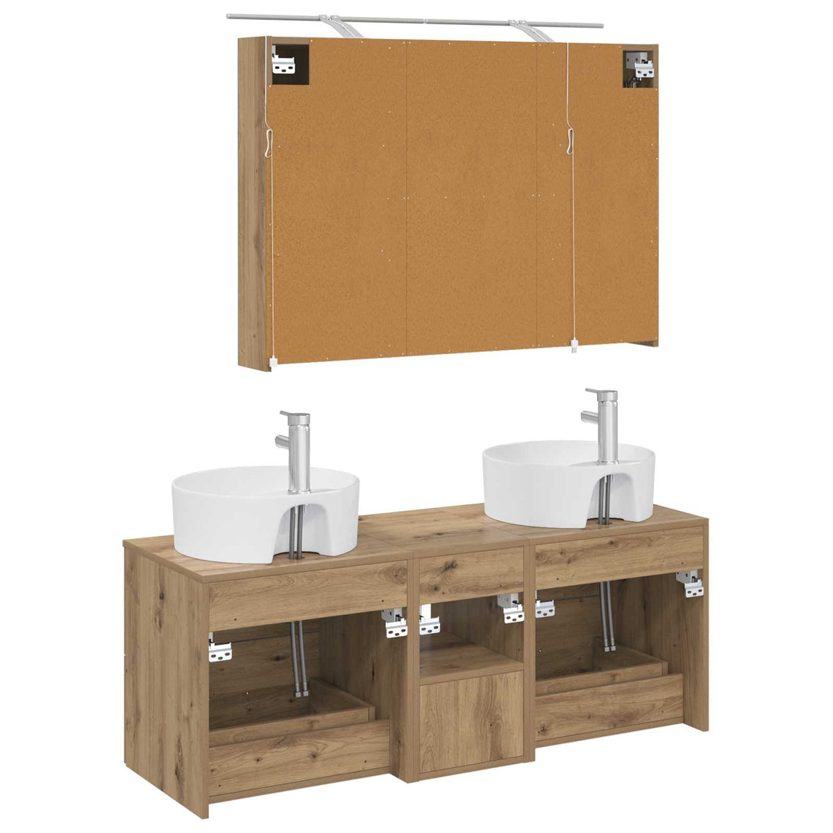 Bathroom Furniture Set 4 pcs Artisan Oak