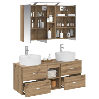 Bathroom Furniture Set 4 pcs Artisan Oak