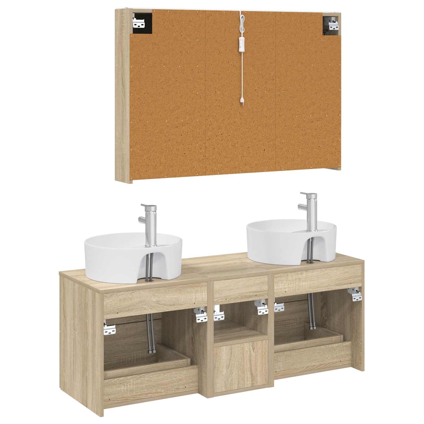 Bathroom Furniture Set 4 pcs Sonoma Oak