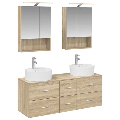 Bathroom Furniture Set 5 pcs Sonoma Oak