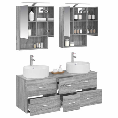 Bathroom Furniture Set 5 pcs Grey Sonoma