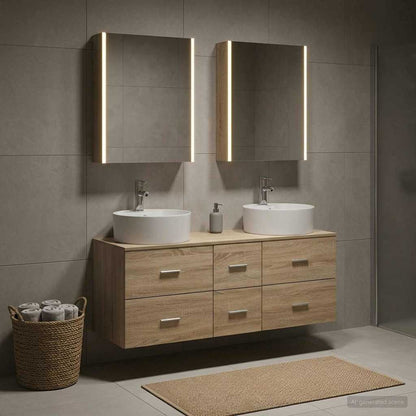 Bathroom Furniture Set 5 pcs Sonoma Oak